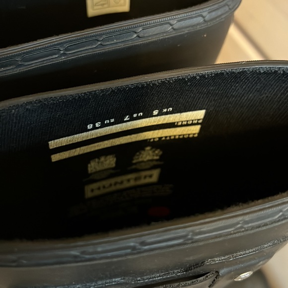 Hunter Wellies Women’s Rainboots Matte Black Size 7 - Picture 6 of 7